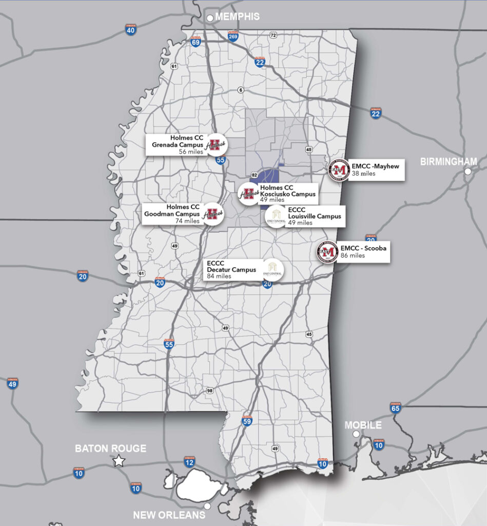 community colleges map